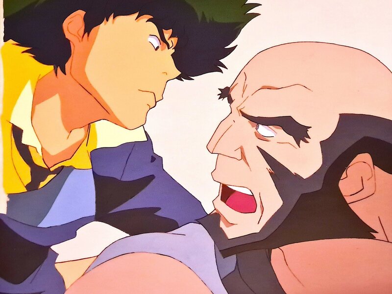 Shinichiro Watanabe, Cowboy Bebop Spike et Jet, cellulo de production original (Sunrise, 1998-1999) - Œuvre originale