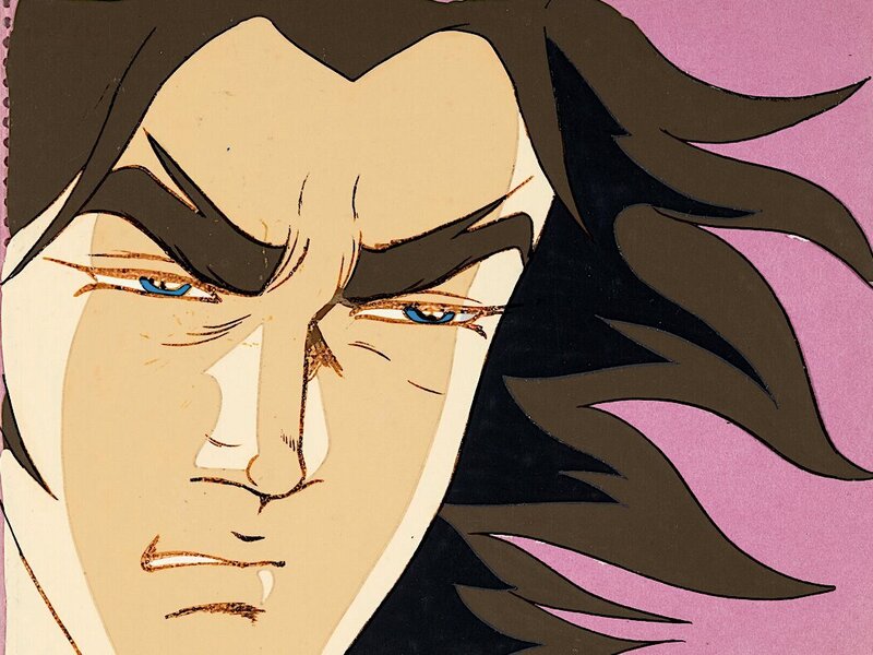 Go nagai, Daisuke Umon alias Prince Duke Fleed (Actarus), cellulo de production (Toei Animation, env. 1975–1977) - Original art