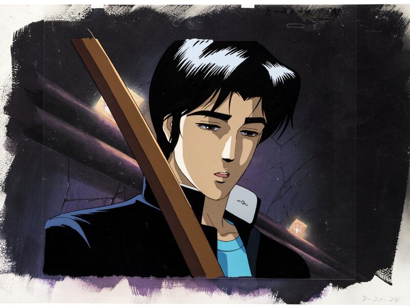 Yiosihaki Kawajiri, Hideyuki Kikichi, Demon City Shinjuku, Kyoya Izayoi, cellulo de production et décor Key Master originaux (Madhouse, 1988) - Œuvre originale
