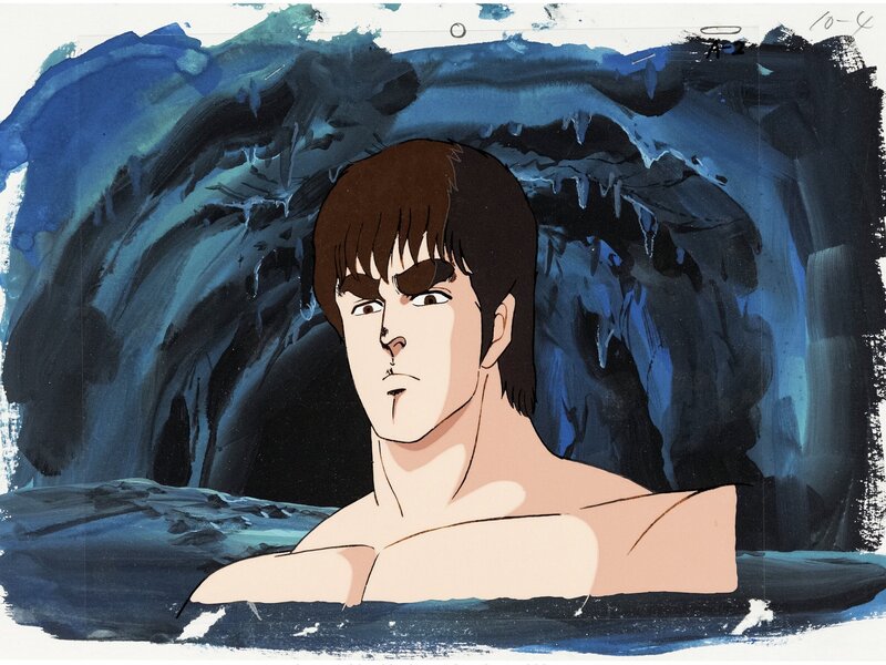 Buronson, Fist Of The North Star Kenshiro, cellulo et fond de production originaux (Toei Animation, 1984-87) - Original art