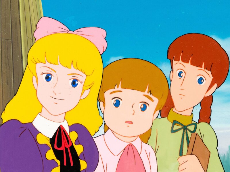 Fumio Kurokawa, Princess Sarah, Lavinia, Gertrude et Jessie cellulo de production et fond originaux (Nippon Animation Aniplex, 1985) - Original art