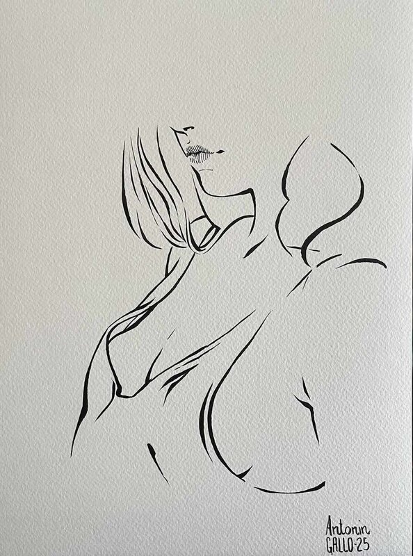 Antonin Gallo, Dessin original, cadeau, pour une campagne Ullule - Original Illustration