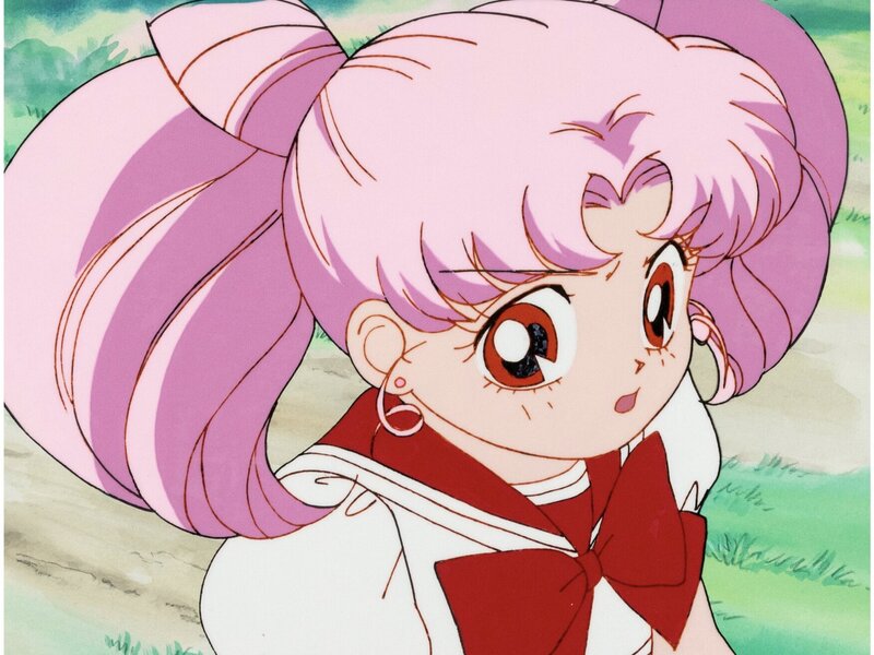 Naoko Takeuchi, Jun'ichi Sato, Kunihiko Ikuhara, Takuya Igarashi, Sailor Moon, Chibiusa Tsukino, cellulo de production A1, fond de production originaux (Toei Animation, 1996) - Original art