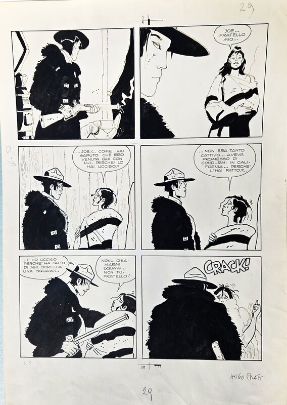 Hugo Pratt, 1980 - Jesuit Joe , L'Homme du Grand Nord - Planche originale