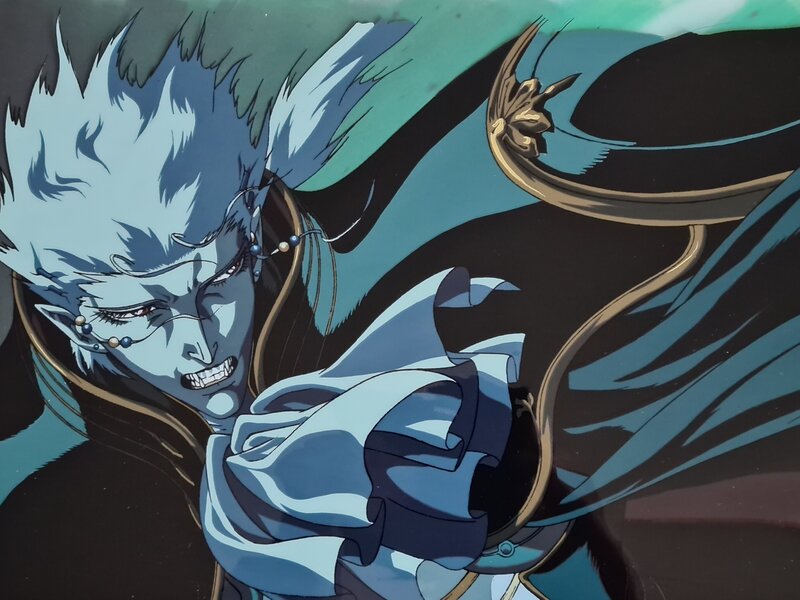 Yoshiaka Kawajiri, Vampire Hunter D Bloodlust Meier Link Cellulo A24, fond 3 7-54 de production originaux (Madhouse, 2000) - Original art