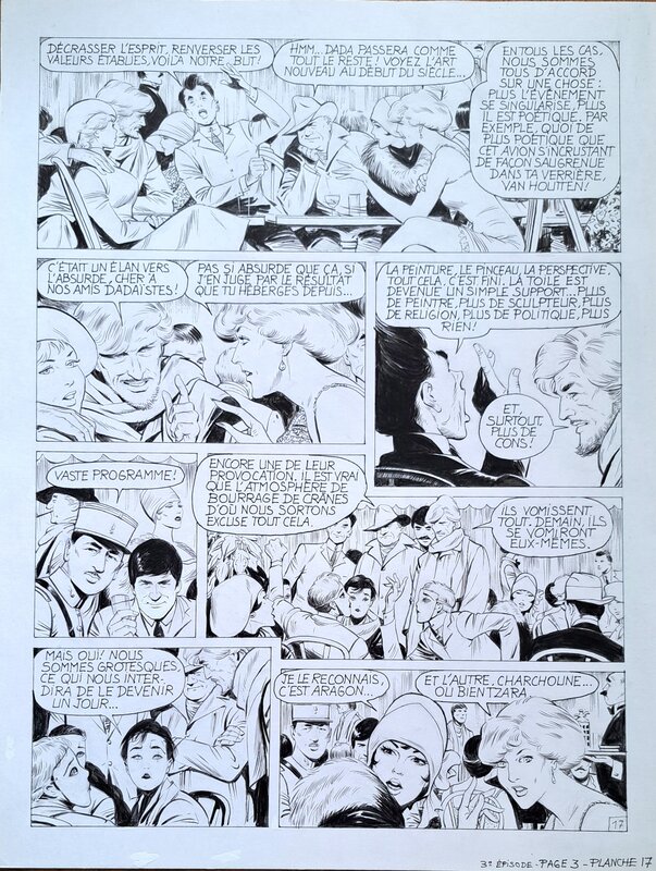 Jean Sidobre, Georges Lévis, Philippe Mellot, Michel Denni, Jelly Shawn- Mémoires d'une entraîneuse - Montparnasse, café Caméléon - Comic Strip