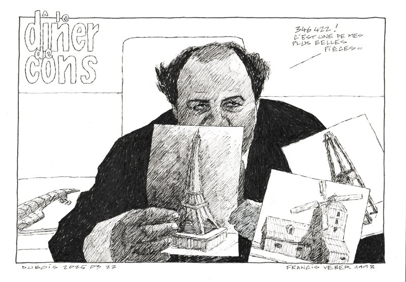 For sale - Stéphane Dubois - Le dîner de cons - Original Illustration