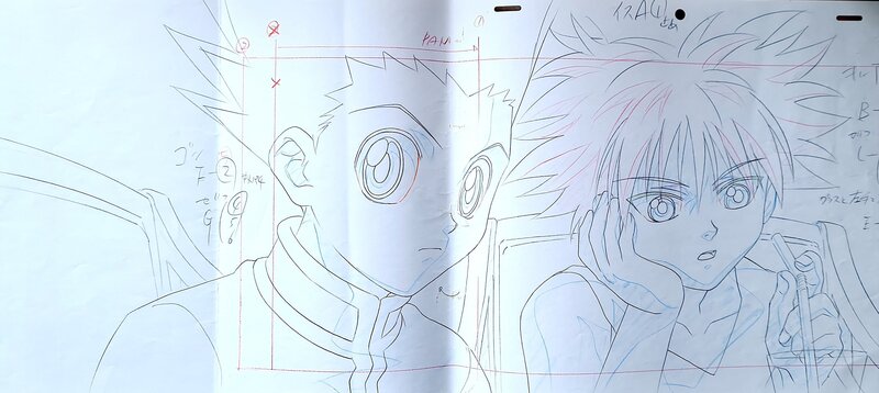 Yoshihiro Togashi, Hunter × Hunter, Gon Freecss et Kirua Zoldik, ensemble de trois dôgas, cinq gengas, d’un 