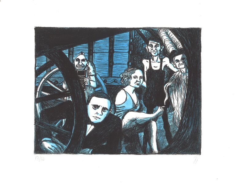 En vente - Joëlle Jolivet - Freak Parade - Illustration originale