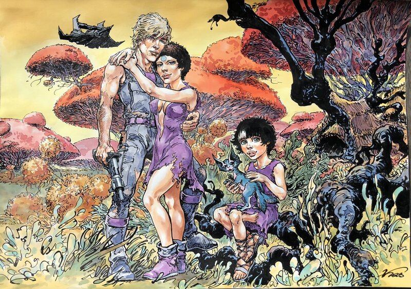 Kas, Hans, Orchide et Mahonia - Original Illustration