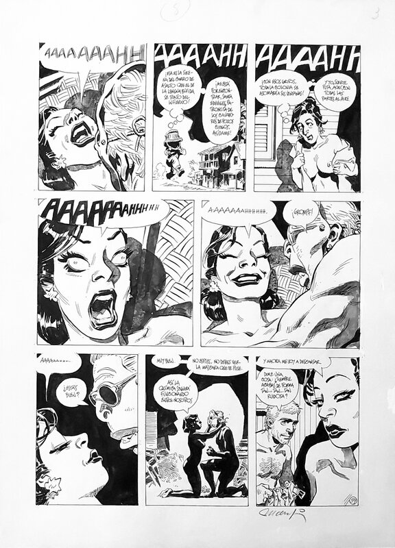 Domingo Mandrafina, La Grande Arnaque 2 - L'Iguane - Planche originale