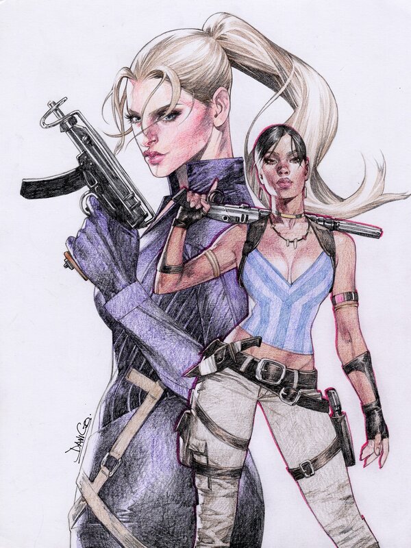 Davi Go, Sheva & Jill - Resident Evil 5 - Original Illustration