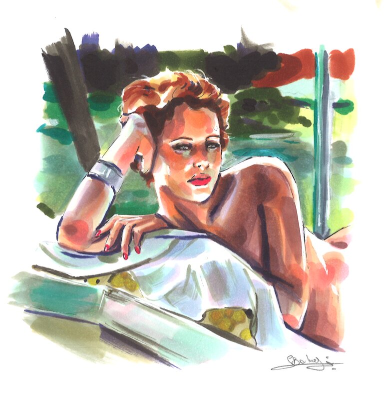 For sale - Sylvain Bordesoules - Emmanuelle - Original Illustration