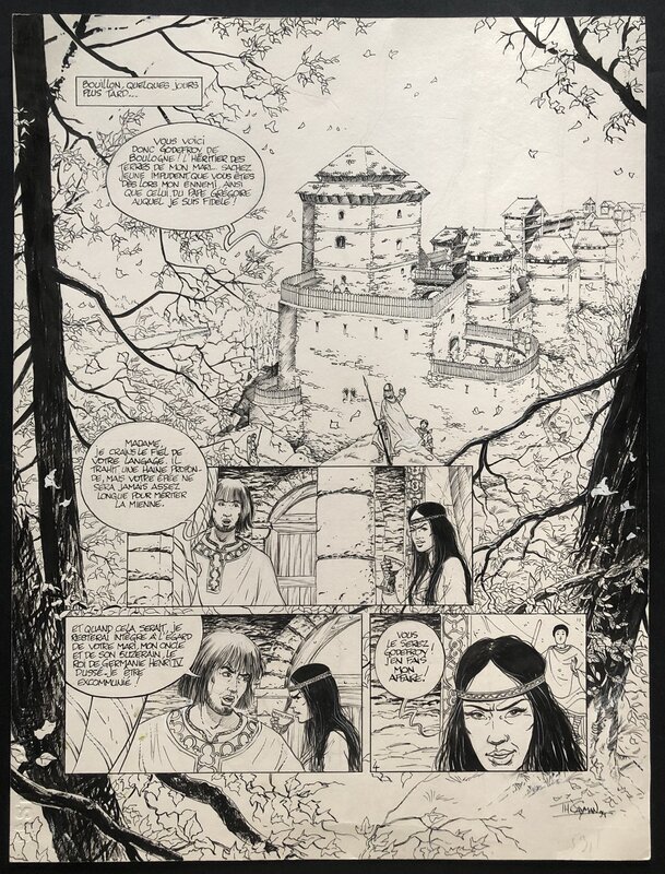 Thierry Cayman, Claude Rappé, Godefroy de Bouillon - Les Chevaliers maudits (Le 7ème éclair) - Tome 1. - Comic Strip