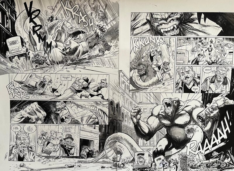Eric Hérenguel, Diptyque 84/85 - The Kong Crew - Tome 2 - Planche originale