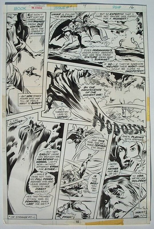En vente - Gene Colan, Frank Chiaramonte, Gene COLAN / F. CHIARAMONTE - Dr. Strange (1975) - Planche originale