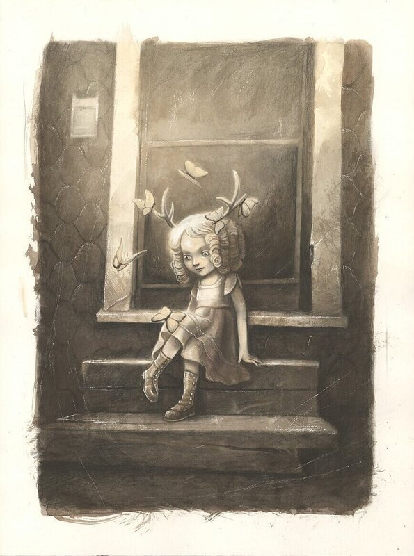 Benjamin Lacombe, L’Étonnante Famille Appenzell - Illustration originale
