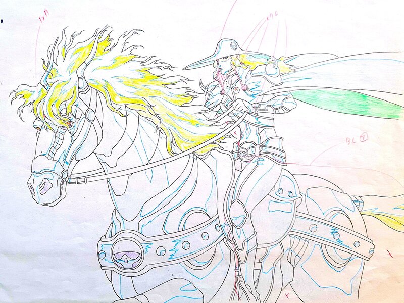Yoshihaki kawajiri, Vampire Hunter D Bloodlust, D à cheval, doga A2 (Madhouse, 2000) - Sketch