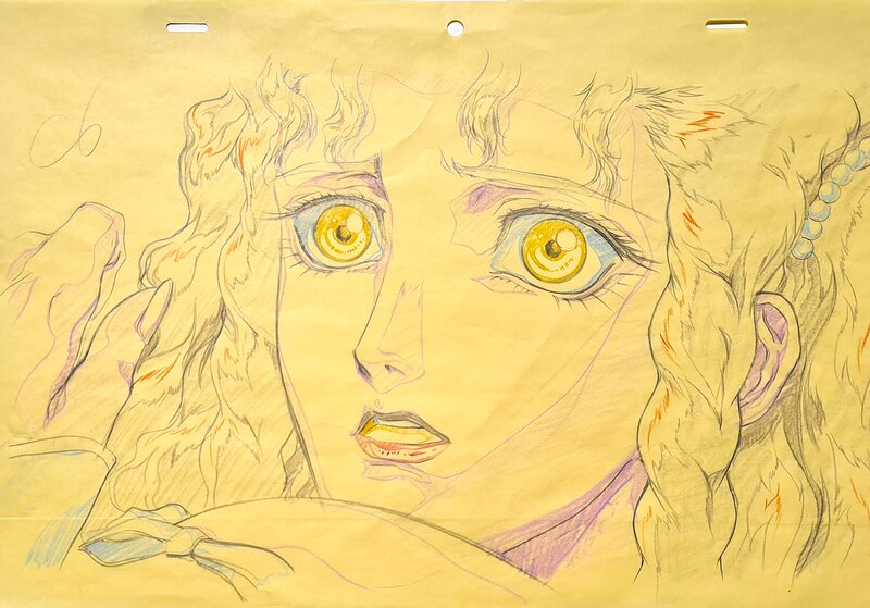 Yoshihaki kawajiri, Yoshitaka Amano, Kawajiri Vampire Hunter D Bloodlust Charlotte dessin de correction C6 (Madhouse, 2000) - Sketch