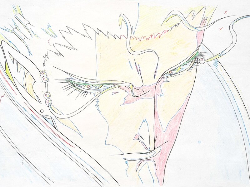 Yoshihaki kawajiri, Yoshitaka Amano, Vampire Hunter D Bloodlust Meier Link close up Doga A8 (Madhouse, 2000) - Sketch