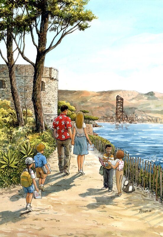 En vente - Olivier Berlion, Affiche du Festival de la Seyne-sur-mer 2024 - Illustration originale