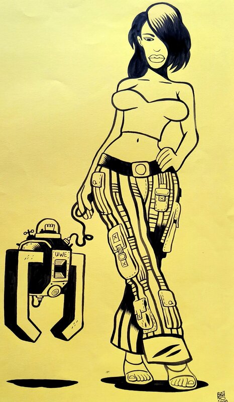 For sale - Style futur by Brüno - Original Illustration