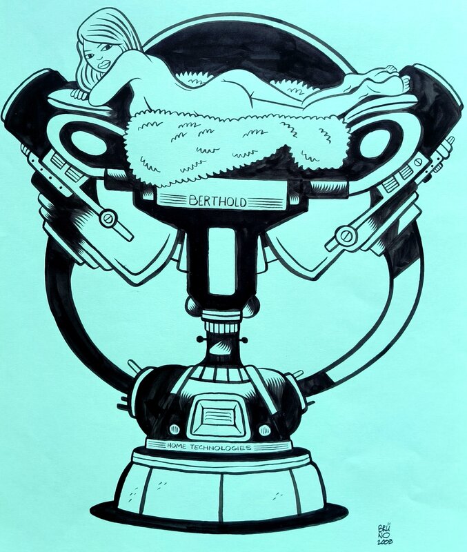For sale - Brüno, Technologie du sommeil - Original Illustration