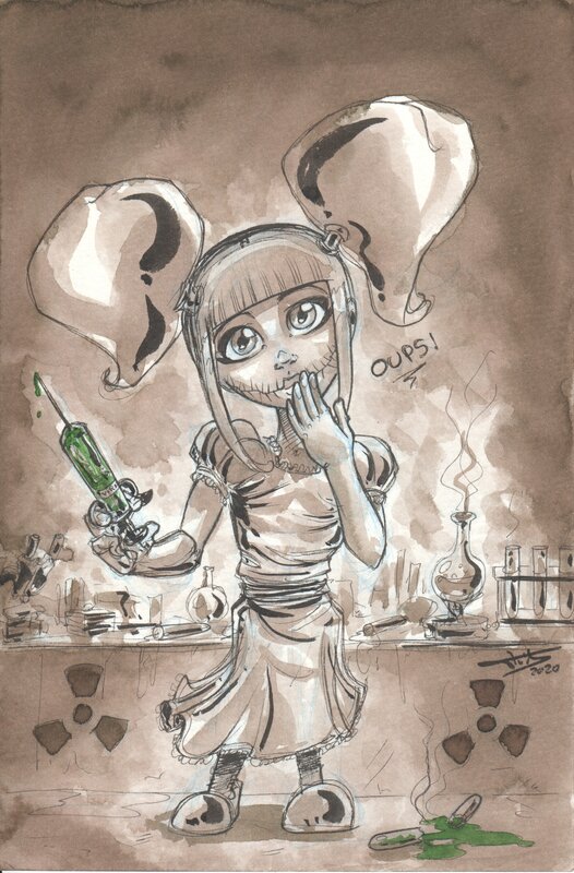 Oups by Thibault Colon de Franciosi - Original Illustration