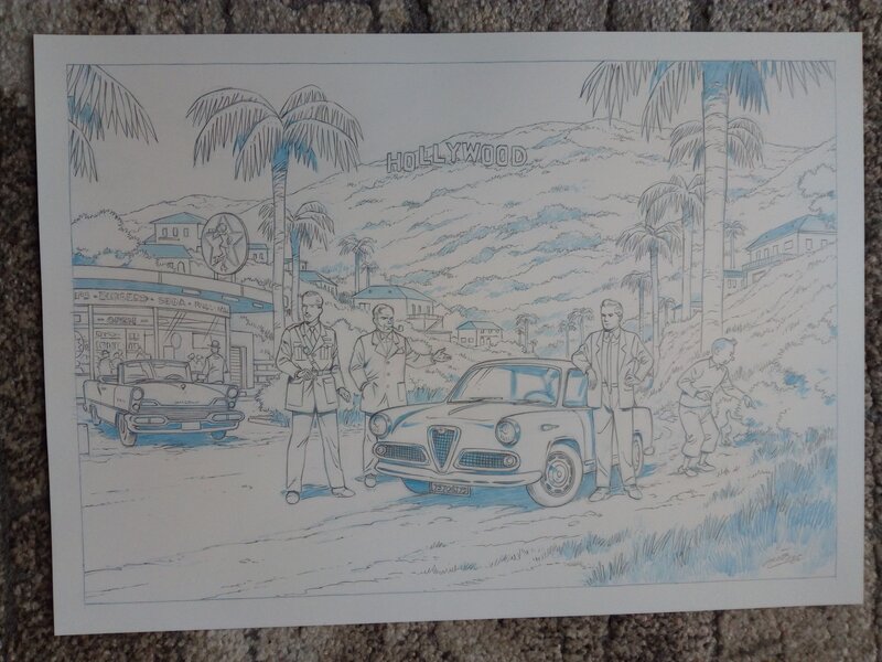 For sale - Tintin blake et mortimer lefranc - christophe alvès - Original Illustration