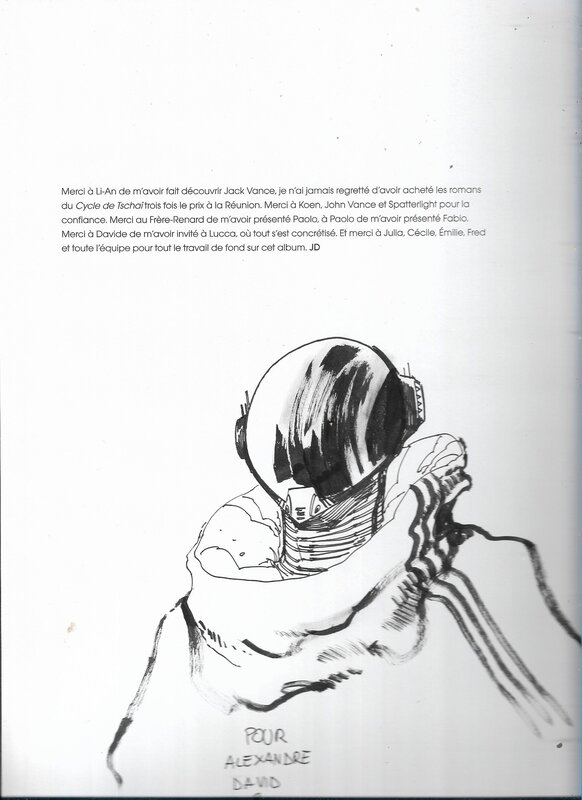 Paolo traisci, Dédicace sur le tome 1 de la Geste des Princes-Démons - Sketch