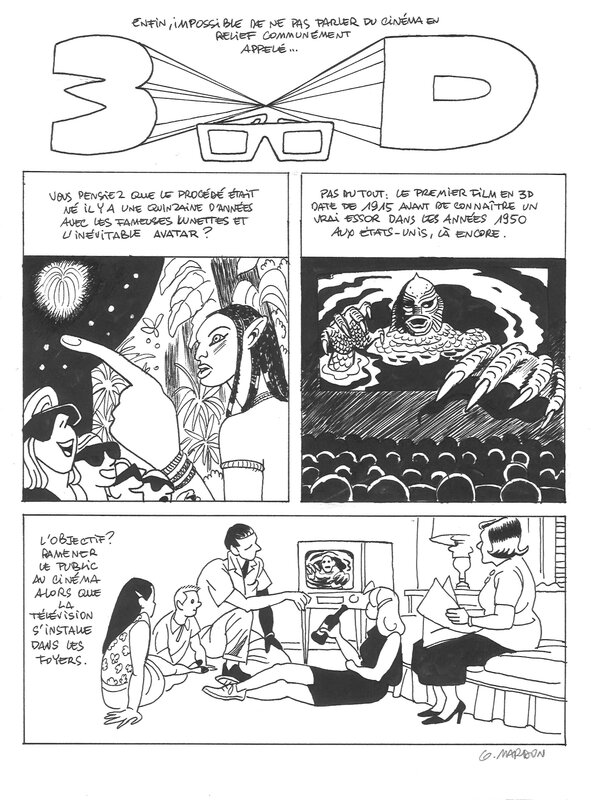 En vente - Grégory Mardon - Cinéma 3D - Planche originale