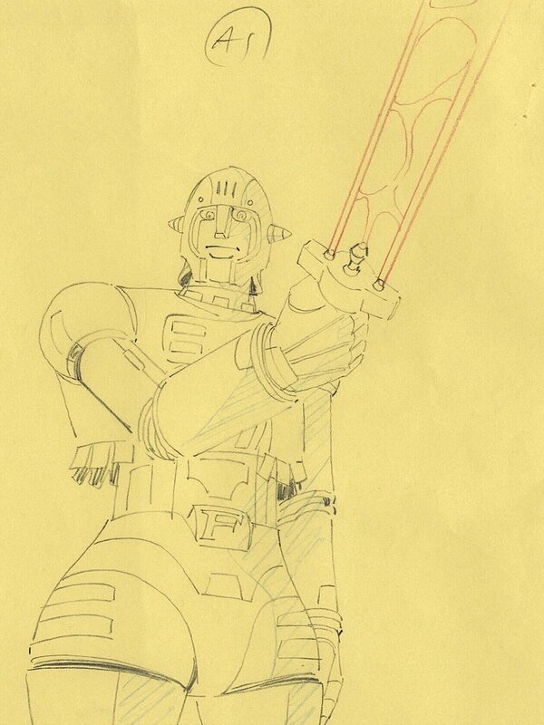 Tomoharu Katsumata, Capitaine Flam, Crag, doga de production original (Toei Animation, 1978-1979) - Sketch