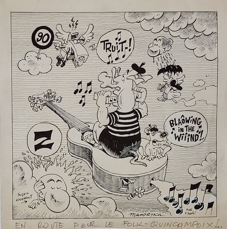 Nikita Mandryka, En route pour le Folk - Quincampoix - Original Illustration