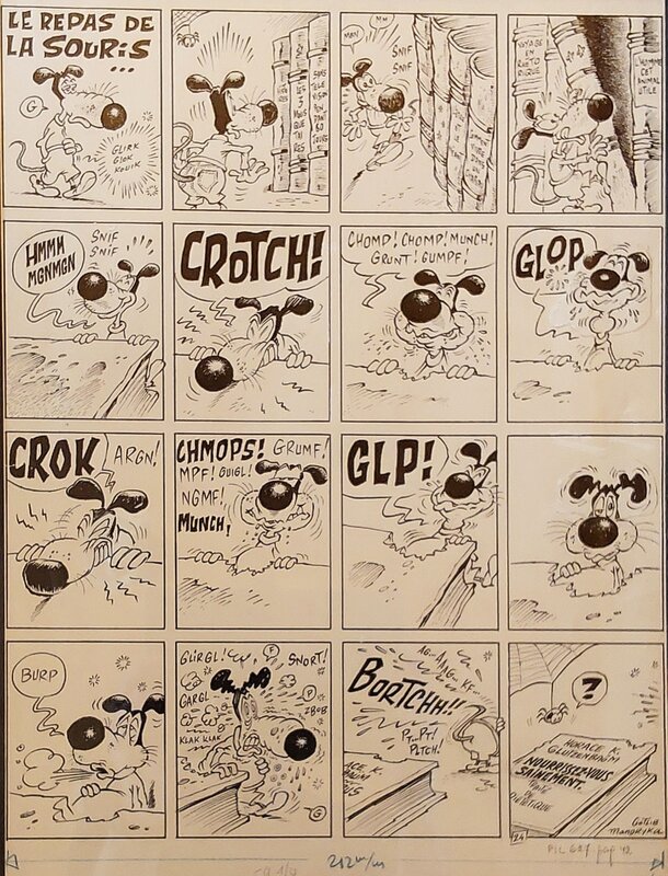 Nikita Mandryka, Gotlib, Le repas de la souris. Mandrika-Gotlib - Planche originale