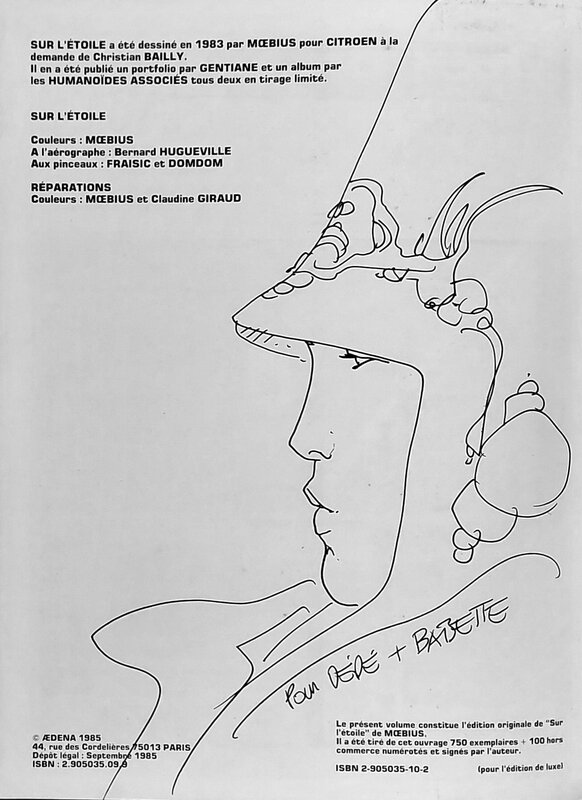 Moebius, Sur l'étoile TT dédicacé - Sketch