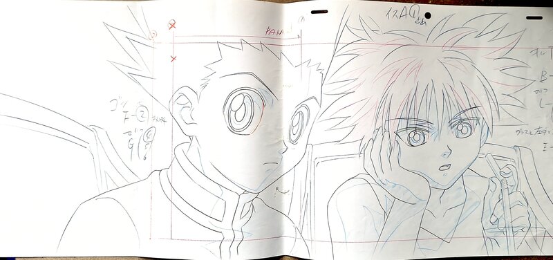 Yoshihiro Togashi, Hunter × Hunter, Gon Freecss et Kirua Zoldik, ensemble de trois dôgas, cinq gengas, d’un 