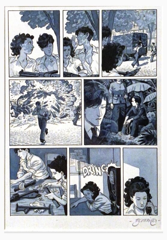 Dominique Bertail, Planche originale 98 Madeleine Résistante Tome 3 - Planche originale