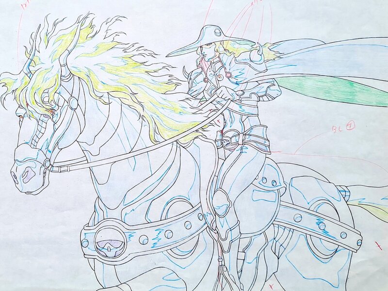 Yoshihaki kawajiri, Vampire Hunter D Bloodlust, D à cheval, doga A2 (Madhouse, 2000) - Dédicace