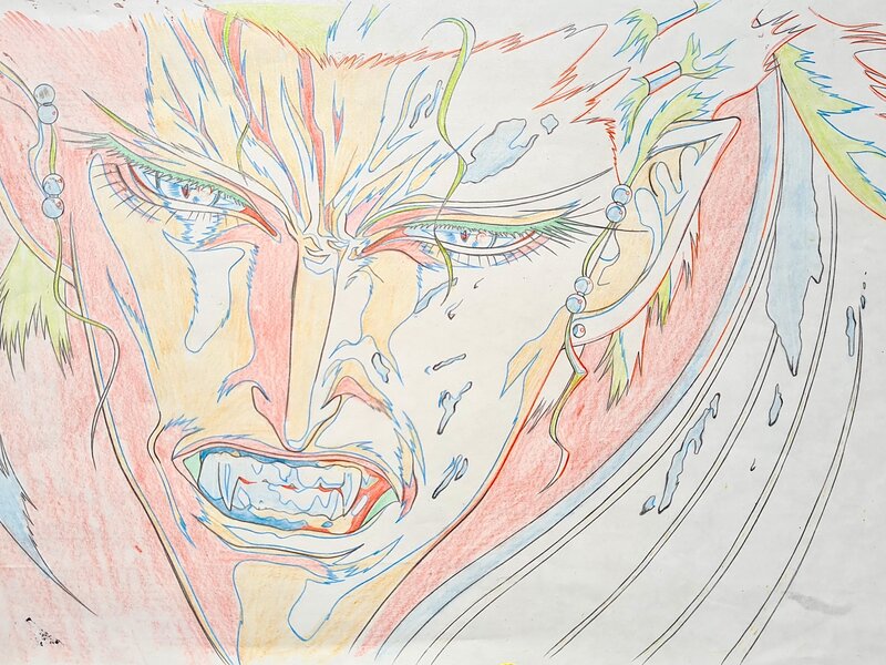 Yoshihaki kawajiri, Yoshitaka Amano, Vampire Hunter D Bloodlust Meier Link transformation Doga B6 (Madhouse, 2000) - Sketch