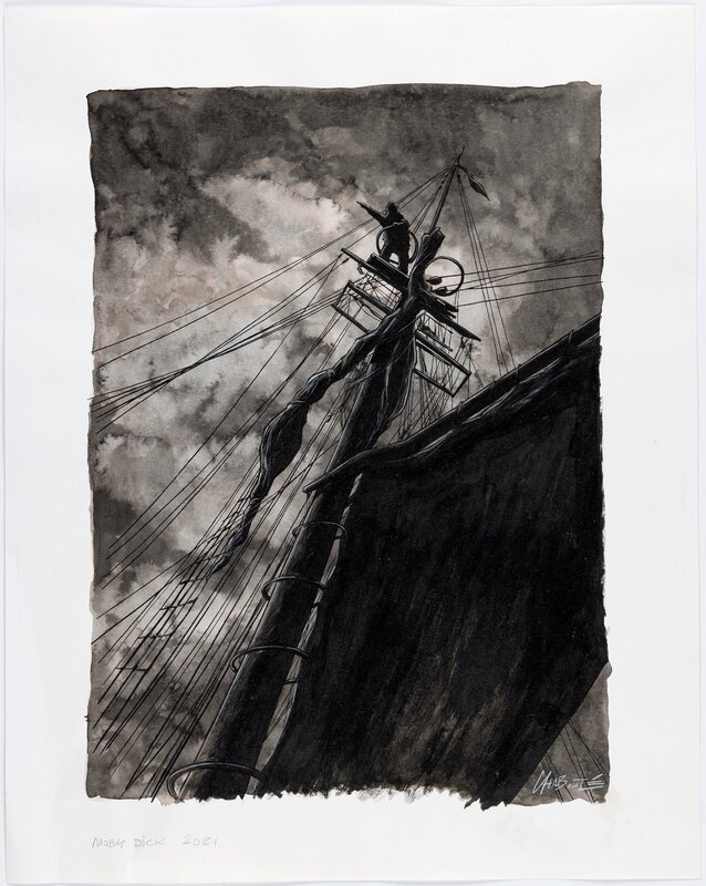 Christophe Chabouté, Moby Dick, variant cover - Original Cover