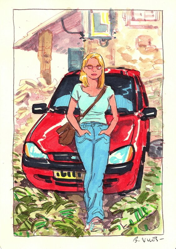 For sale - Bastien Vivès, Bastien Vives - Lune de miel  - Le secret de Coatlicue - 1 - Original Illustration