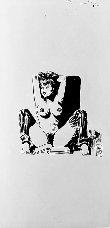 La lecture by Jordi Bernet - Original Illustration