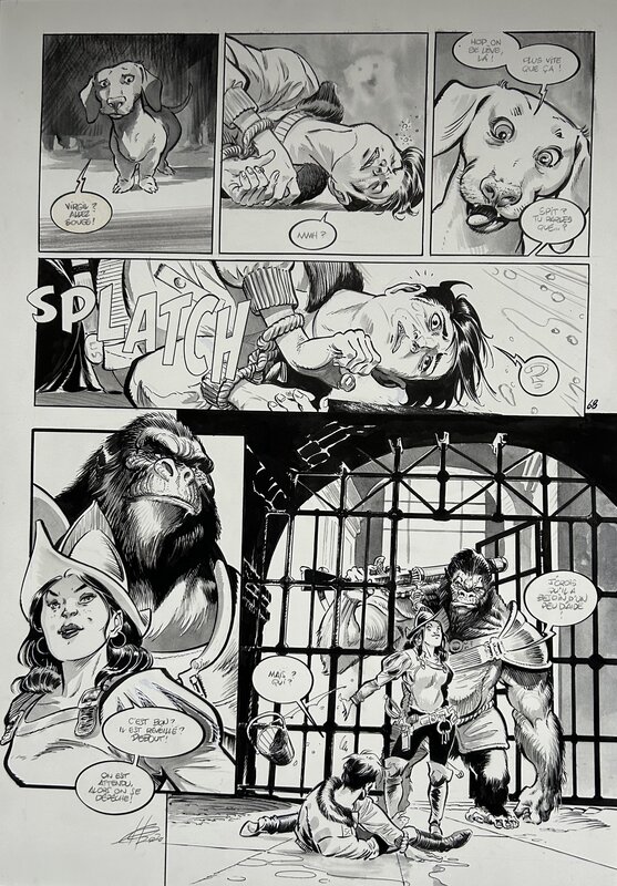 En vente - Eric Hérenguel, The Kong crew page 68 - Planche originale