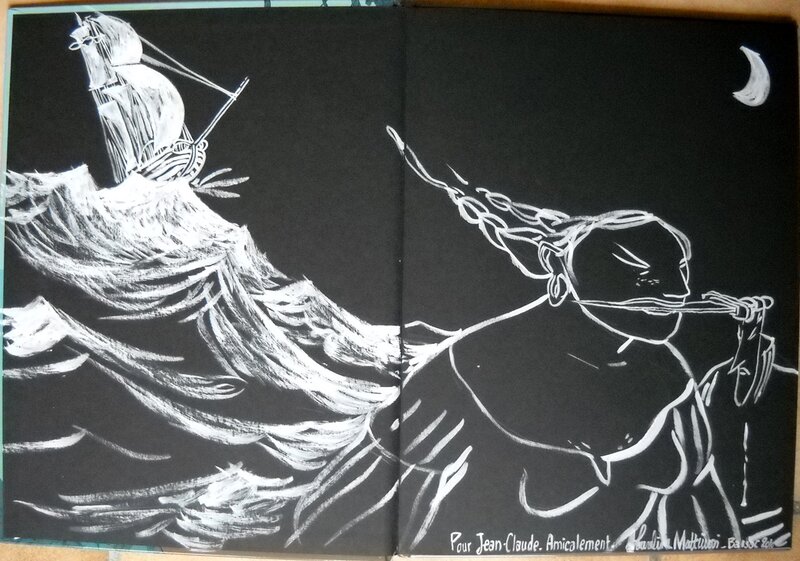 For sale - Laureline Mattiussi : L'île au Poulailler tome 1 EO, dédicace - Sketch