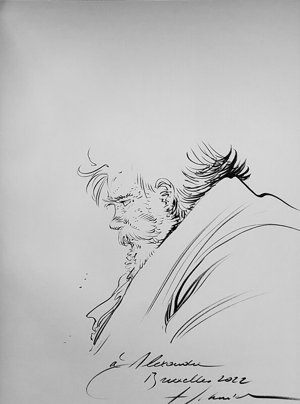 François Schuiten, La Tour. Dédicace géante sur TT - Sketch