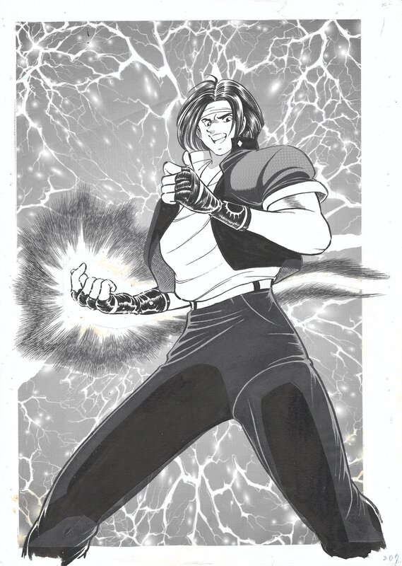 Yuji Hosoi, King of Fighters '95 | Neo-Geo | Cover #2 | Kyo Kusanagi | Fatal Fury & S.N.K. - Original Illustration