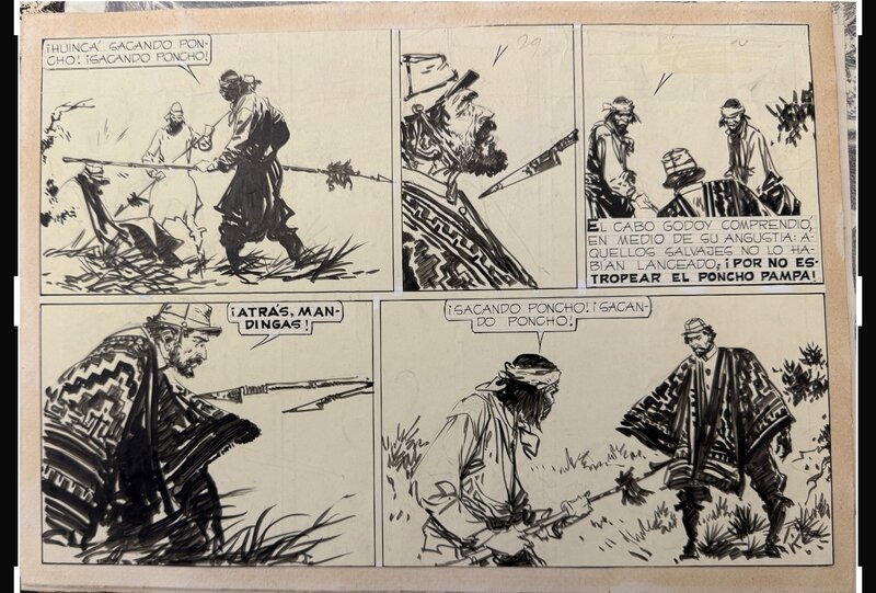 El Huinca par Enrique Rapela - Planche originale