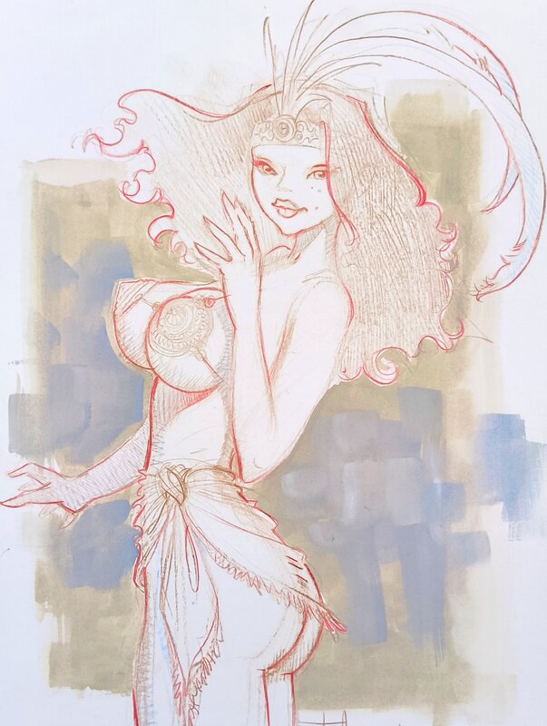 For sale - Jean-Baptiste Andréae, La danseuse oiseau - publié dans Circus Girls - Original Illustration