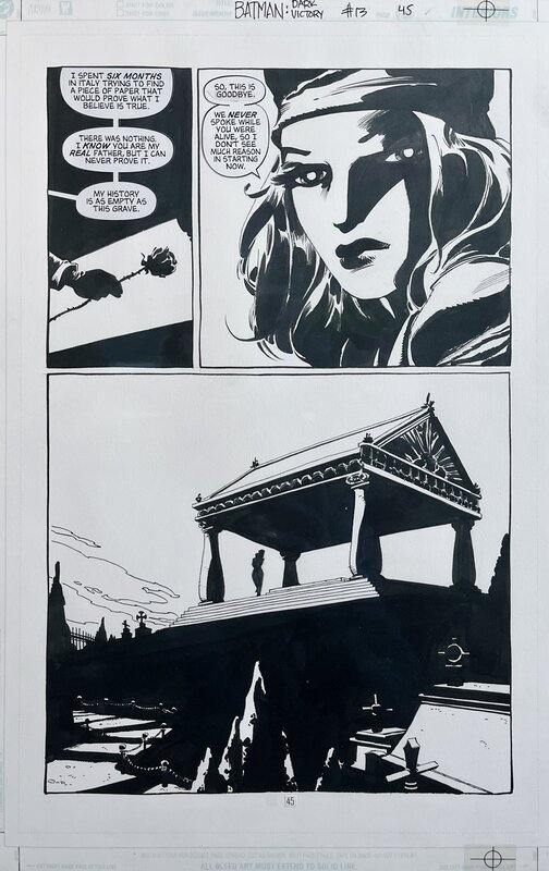 Batman Dark Victory volume 13 page 45 par Tim Sale - Planche originale