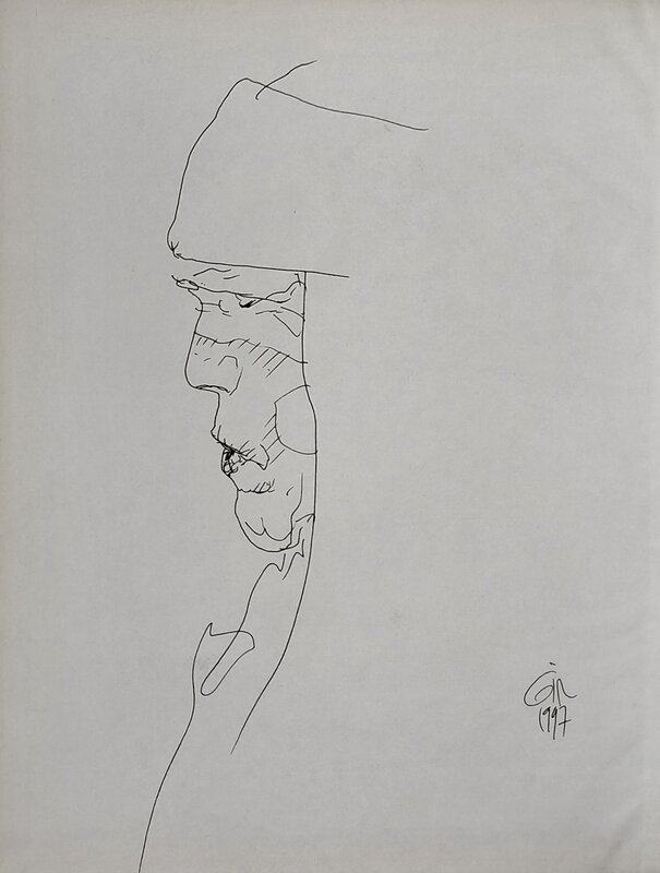 Jean Giraud, Dédicace Gir sur Blueberry - Sketch